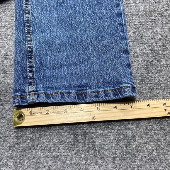 Levis Jeans Men 34x30 Blue 505 Regular Fit Straight Leg Medium Wash Tag 34x30 - Picture 8 of 16